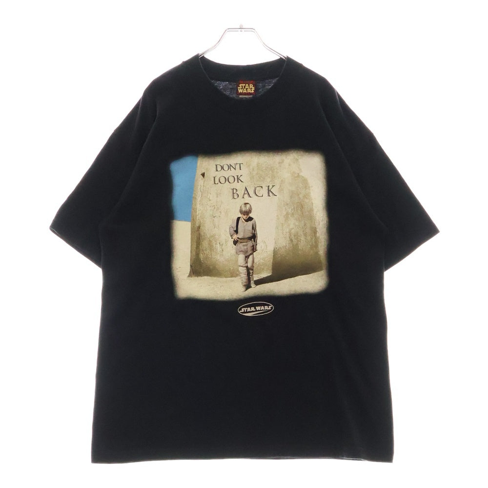 VINTAGE(ヴィンテージ) 90s Star Wars EP1 Don't Look Back スターウォーズ フロントプリント ムービー半袖Tシャツ カットソー ブラック