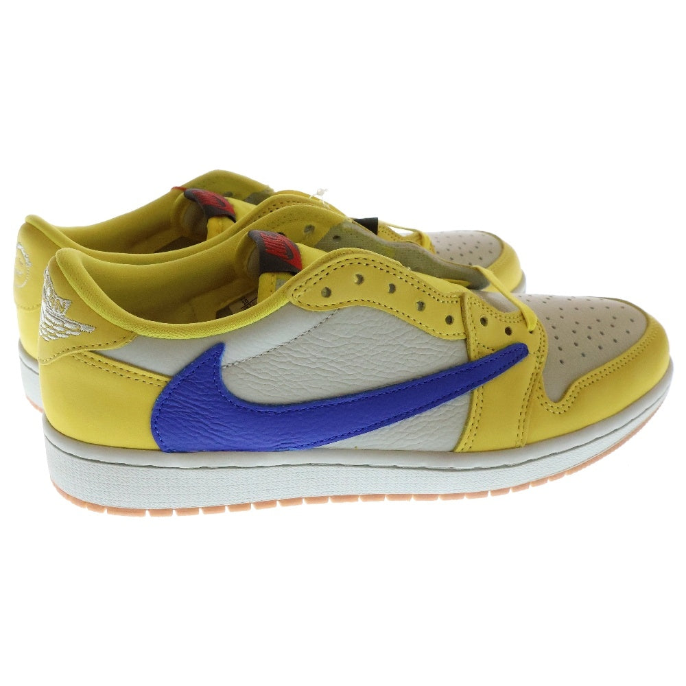 NIKE(ナイキ) ×TRAVIS SCOTT WMNS AIR JORDAN 1 RETRO LOW OG Canary トラヴィス スコット ウィメンズ エアジョーダン1 カナリー ローカットスニーカー DZ4137-700
