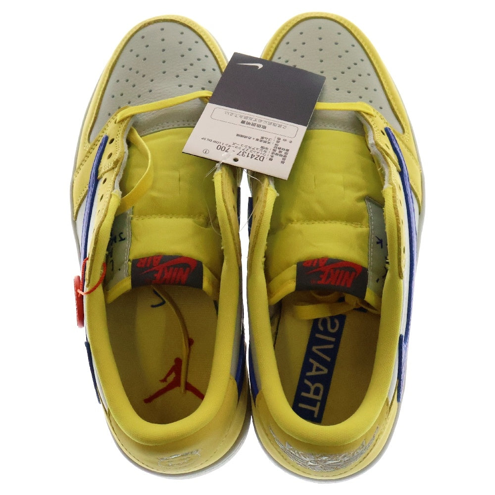 NIKE(ナイキ) ×TRAVIS SCOTT WMNS AIR JORDAN 1 RETRO LOW OG Canary トラヴィス スコット ウィメンズ エアジョーダン1 カナリー ローカットスニーカー DZ4137-700