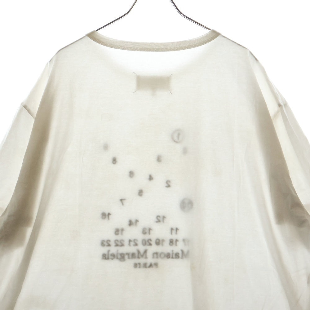 Maison Margiela(メゾンマルジェラ) 22AW カレンダーグラフィック ロゴ 刺繍 クルーネック 半袖Tシャツ カットソー ホワイト S50GC0684 S22816