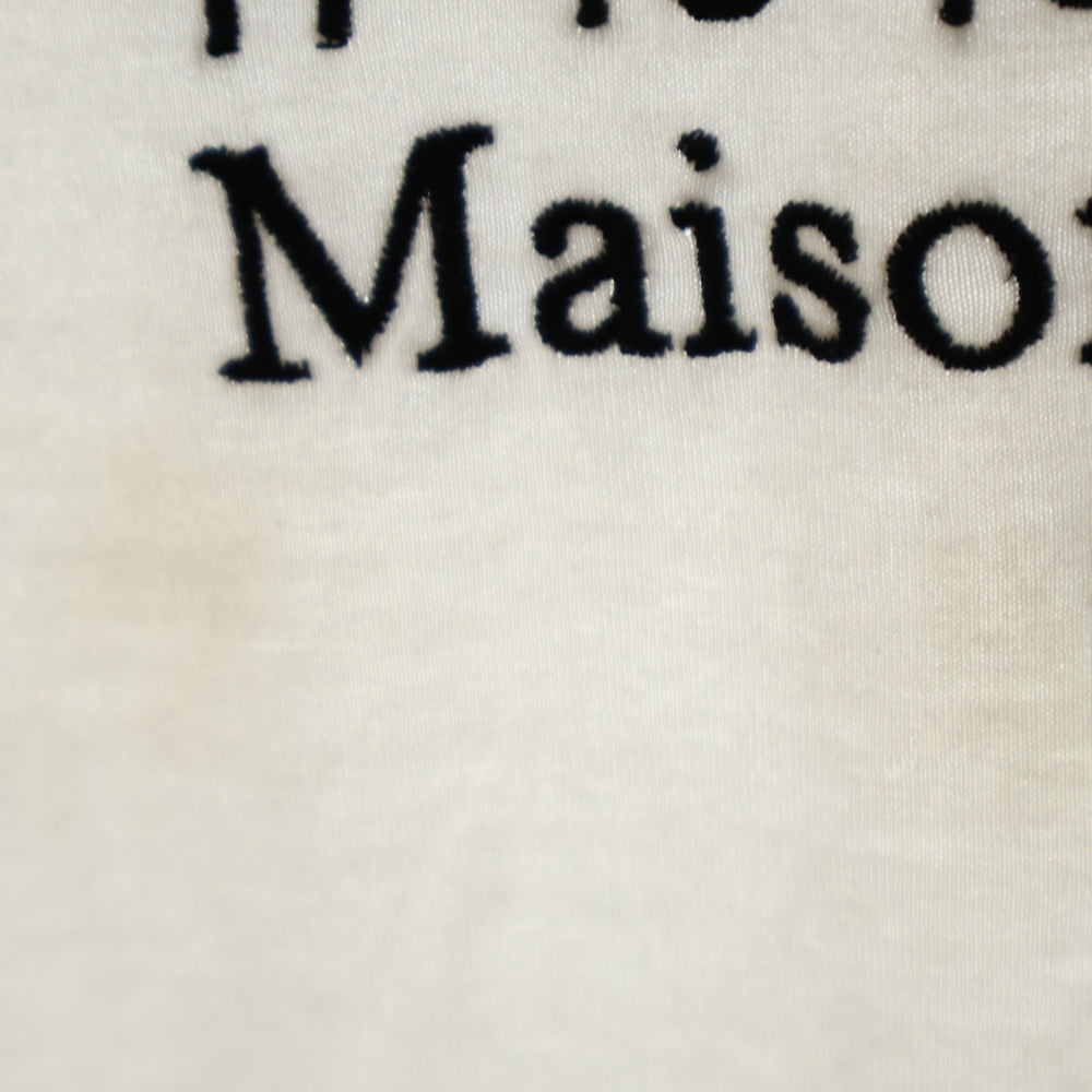 Maison Margiela(メゾンマルジェラ) 22AW カレンダーグラフィック ロゴ 刺繍 クルーネック 半袖Tシャツ カットソー ホワイト S50GC0684 S22816