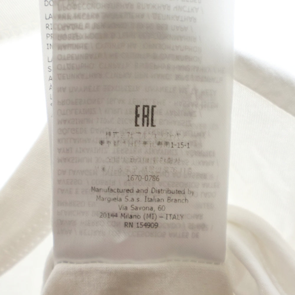 Maison Margiela(メゾンマルジェラ) 22AW カレンダーグラフィック ロゴ 刺繍 クルーネック 半袖Tシャツ カットソー ホワイト S50GC0684 S22816