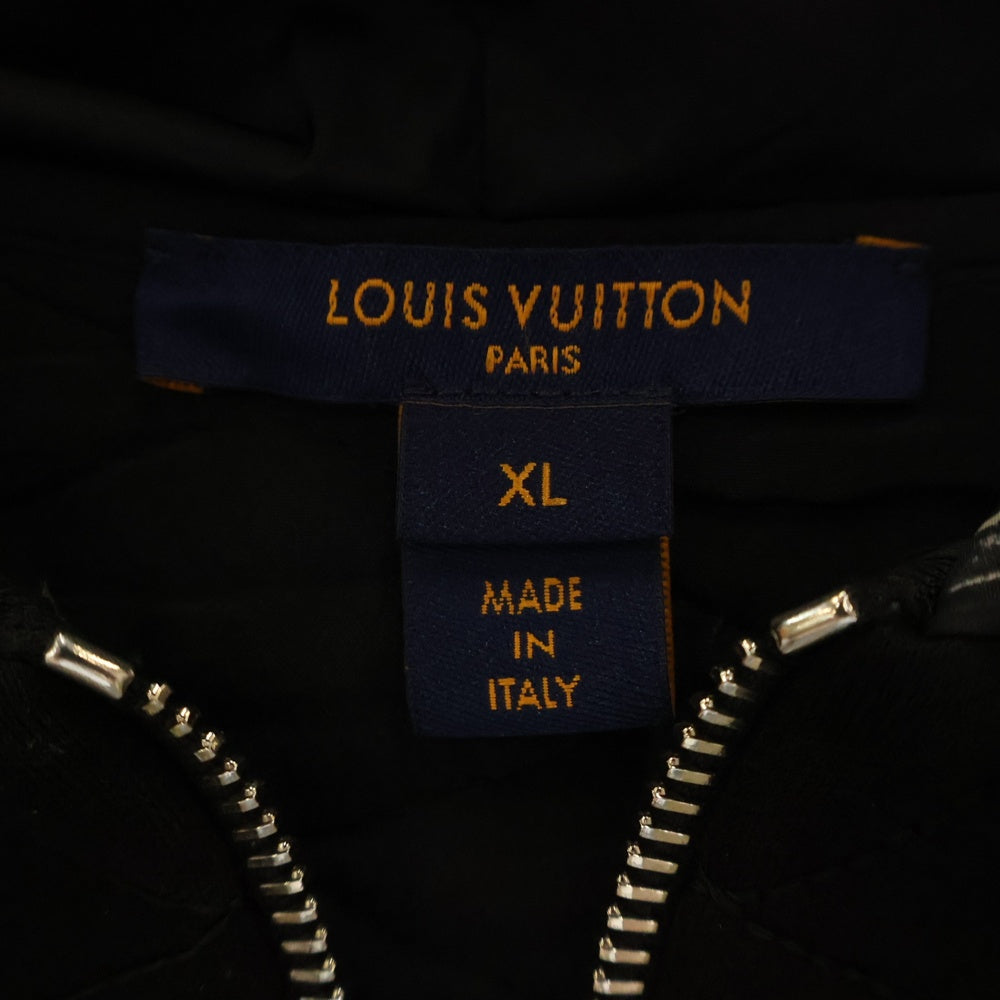 LOUIS VUITTON(ルイヴィトン) 20AW キルティングジップアップパーカー モノグラムフード付きジャケット レディース RW211W FED FJST13 ブラック