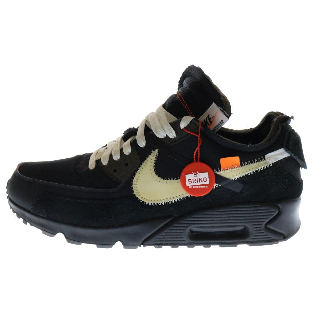 NIKE(ナイキ) ×OFF-WHITE THE 10 AIR MAX 90 オフホワイト ザテン エアマックス ローカットスニーカー ブラック AA7293-001 US10/28cm