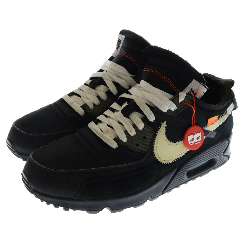 NIKE(ナイキ) ×OFF-WHITE THE 10 AIR MAX 90 オフホワイト ザテン エアマックス ローカットスニーカー ブラック AA7293-001 US10/28cm