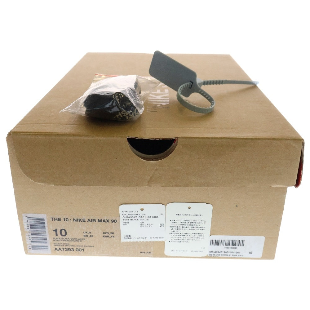 NIKE(ナイキ) ×OFF-WHITE THE 10 AIR MAX 90 オフホワイト ザテン エアマックス ローカットスニーカー ブラック AA7293-001 US10/28cm