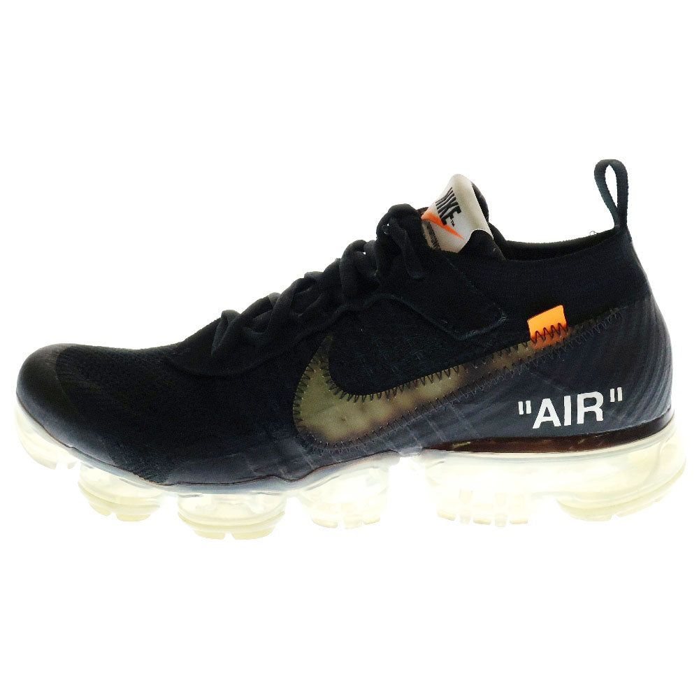 NIKE(ナイキ) ×OFF-WHITE THE 10 AIR VAPORMAX FK オフホワイト ザテン エアヴェイパーマックス フライニット ローカットスニーカー ブラック US7.5/25.5cm AA3831-002