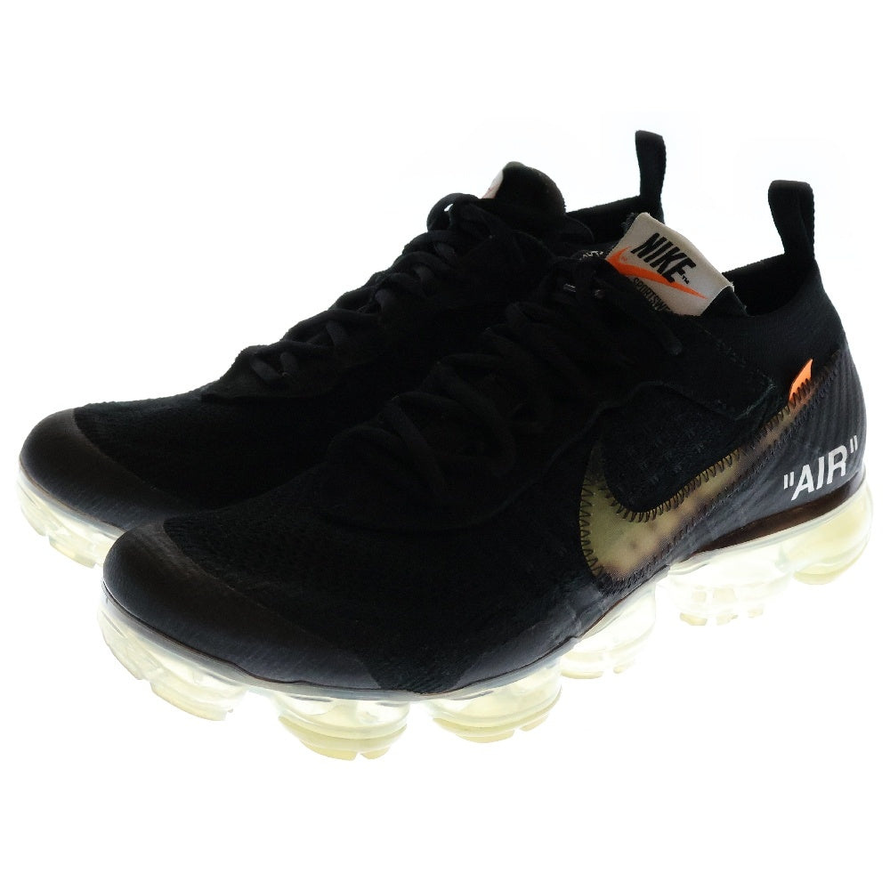NIKE(ナイキ) ×OFF-WHITE THE 10 AIR VAPORMAX FK オフホワイト ザテン エアヴェイパーマックス フライニット ローカットスニーカー ブラック US7.5/25.5cm AA3831-002