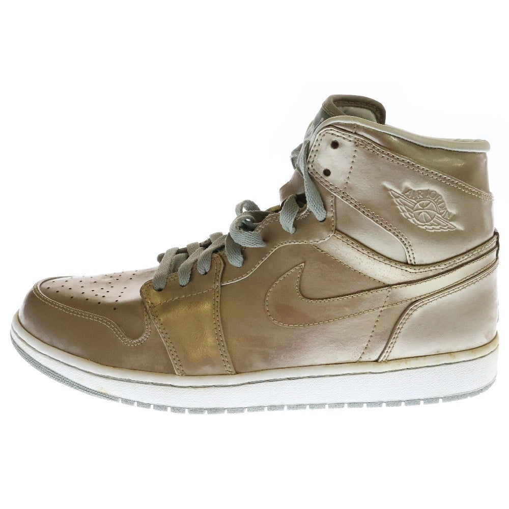 NIKE(ナイキ) 【観賞用2009年製】 AIR JORDAN 1 RETRO HIGH エアジョーダン1レトロハイ シャンパンゴールド ハイカットスニーカー 332550-003 US12/30cm ベージュ