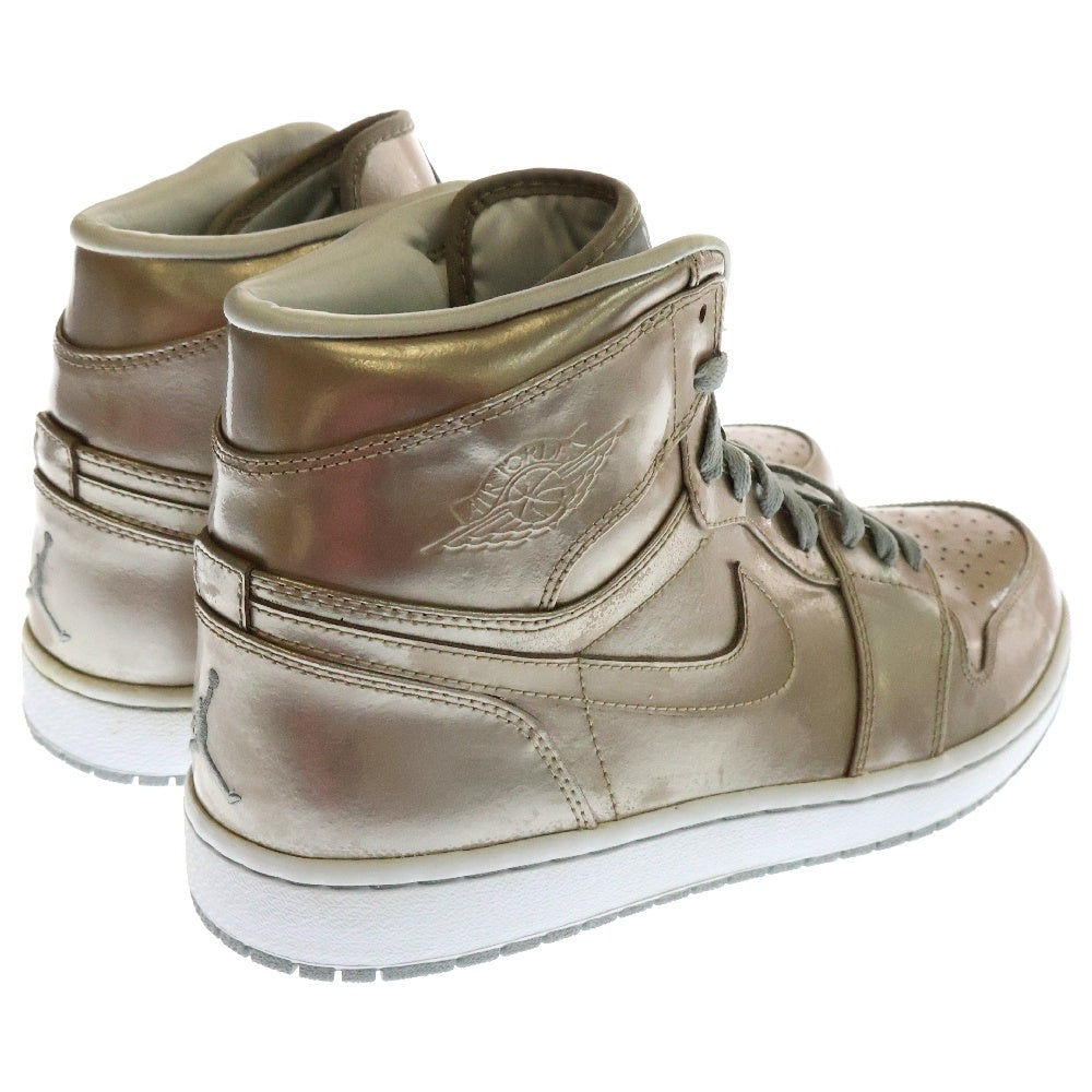 NIKE(ナイキ) 【観賞用2009年製】 AIR JORDAN 1 RETRO HIGH エアジョーダン1レトロハイ シャンパンゴールド ハイカットスニーカー 332550-003 US12/30cm ベージュ