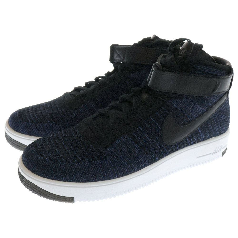 NIKE(ナイキ) 【観賞用2015年製】AIR FORCE 1 ULTRA FLYKNIT MID エアフォースワン ウルトラフライニットミッド ミッドカットスニーカー 817420-400 US11/29cm ブルー