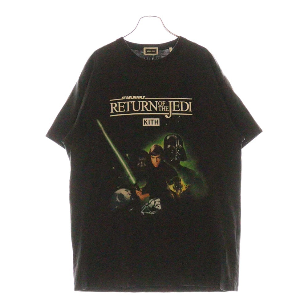 KITH(キス) ×STAR WARS Luke Poster Vintage Tee KHM031029-001 スターウォーズ ルークポスター ヴィンテージ加工Tシャツ ブラック
