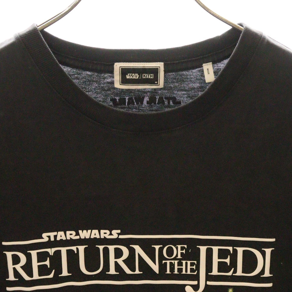 KITH(キス) ×STAR WARS Luke Poster Vintage Tee KHM031029-001 スターウォーズ ルークポスター ヴィンテージ加工Tシャツ ブラック