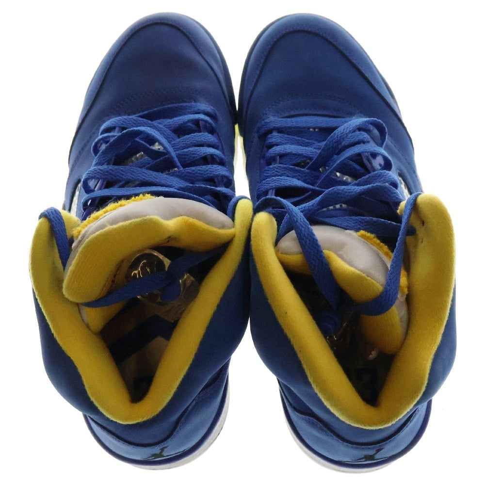 NIKE(ナイキ) AIR JORDAN 5 JSP Laney エア ジョーダン 5 JSP レイニー ハイカットスニーカー ブルー/イエロー US8/26cm CD2720-400