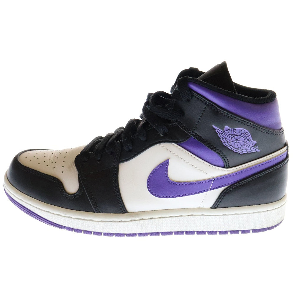 NIKE(ナイキ) AIR JORDAN 1 MID 554724-095 エアジョーダン1 ミッドカットスニーカー ブラック/パープル US8/26.0cm