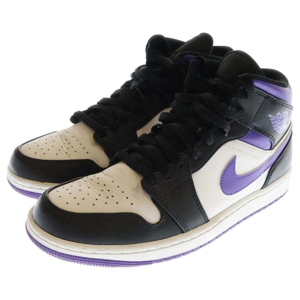 NIKE(ナイキ) AIR JORDAN 1 MID 554724-095 エアジョーダン1 ミッドカットスニーカー ブラック/パープル US8/26.0cm