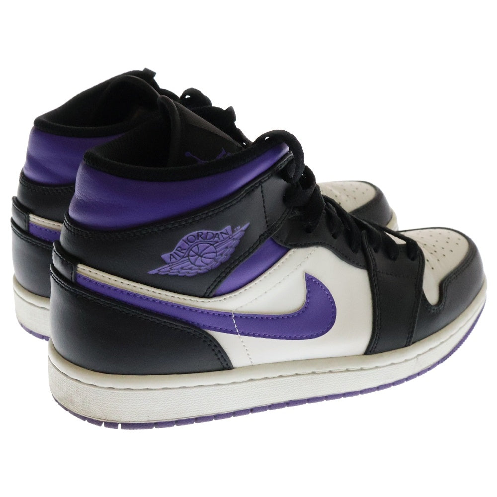 NIKE(ナイキ) AIR JORDAN 1 MID 554724-095 エアジョーダン1 ミッドカットスニーカー ブラック/パープル US8/26.0cm