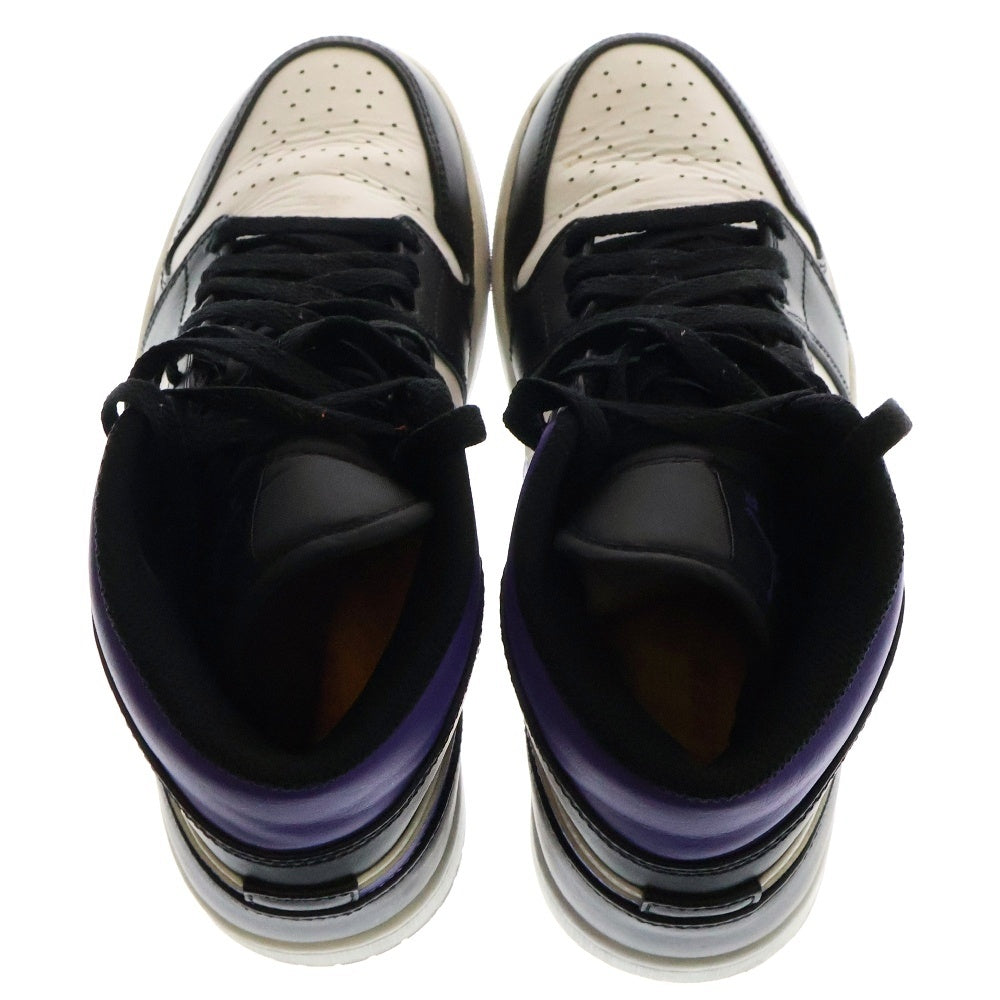 NIKE(ナイキ) AIR JORDAN 1 MID 554724-095 エアジョーダン1 ミッドカットスニーカー ブラック/パープル US8/26.0cm