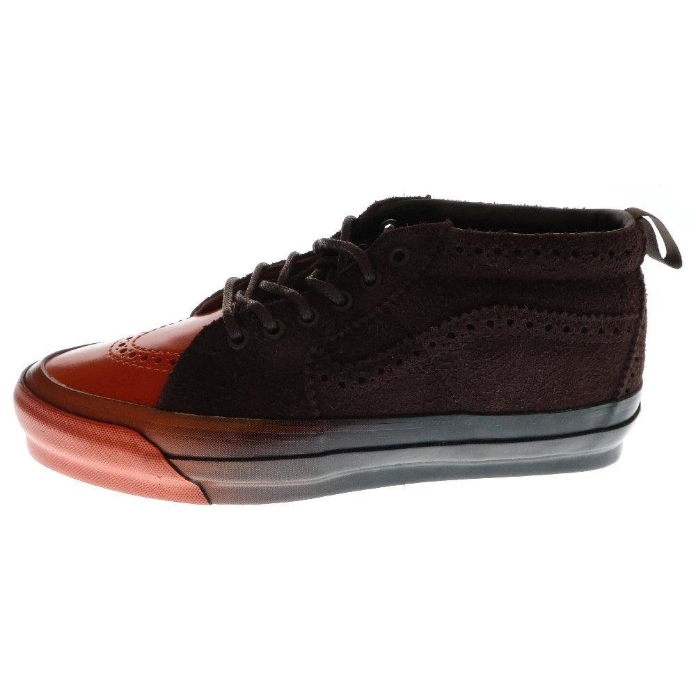 VANS(ヴァンズ) SK8-MID REISSUE 83 BROGUE VN000S676CB スケートミッド リシュー83 ブローグ ミッドカットスニーカー ブラウン US8/26.0cm