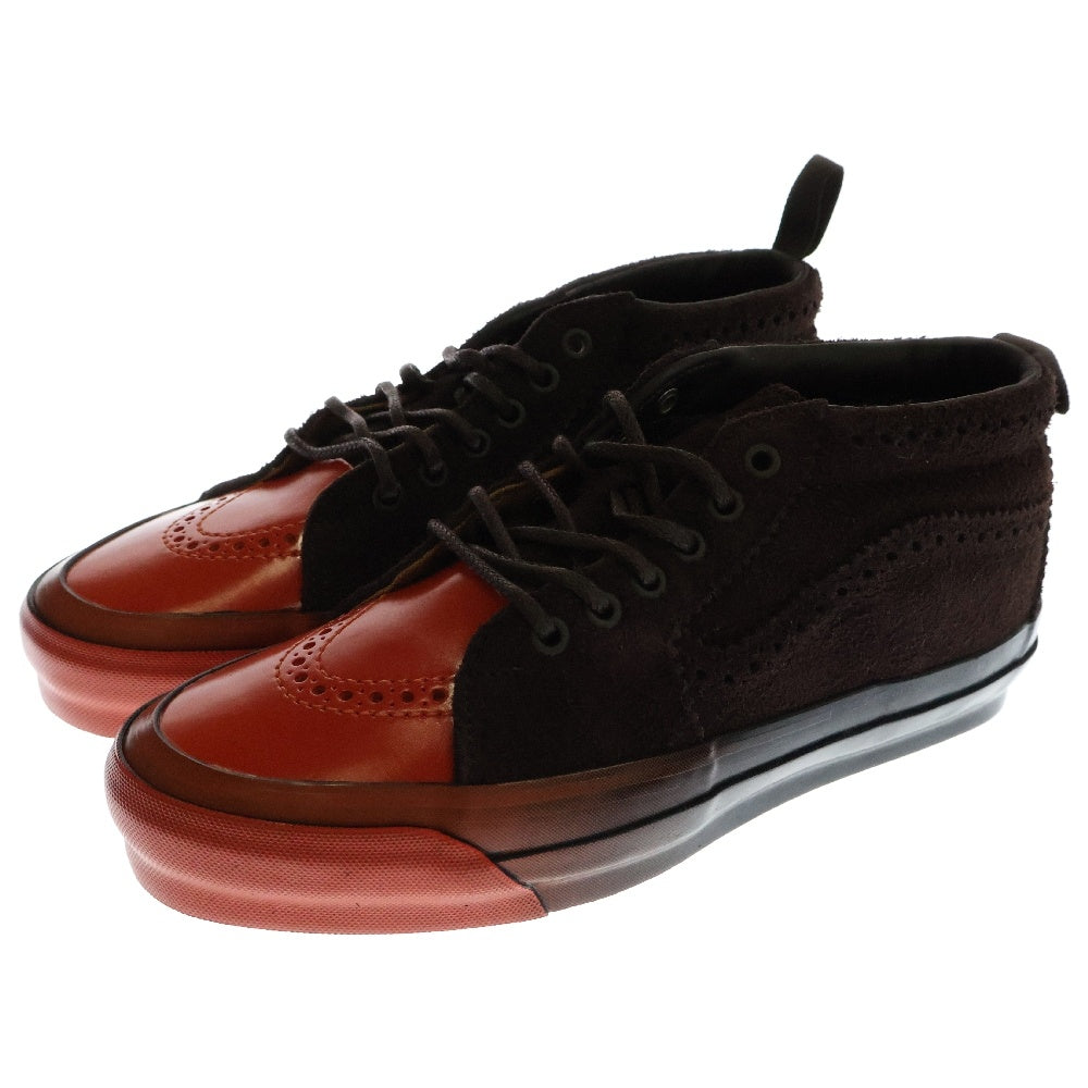 VANS(ヴァンズ) SK8-MID REISSUE 83 BROGUE VN000S676CB スケートミッド リシュー83 ブローグ ミッドカットスニーカー ブラウン US8/26.0cm