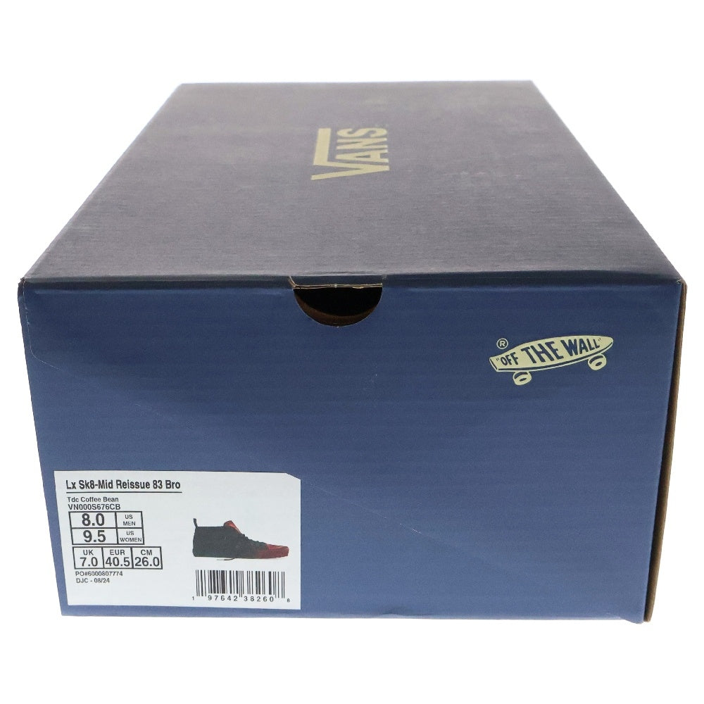VANS(ヴァンズ) SK8-MID REISSUE 83 BROGUE VN000S676CB スケートミッド リシュー83 ブローグ ミッドカットスニーカー ブラウン US8/26.0cm