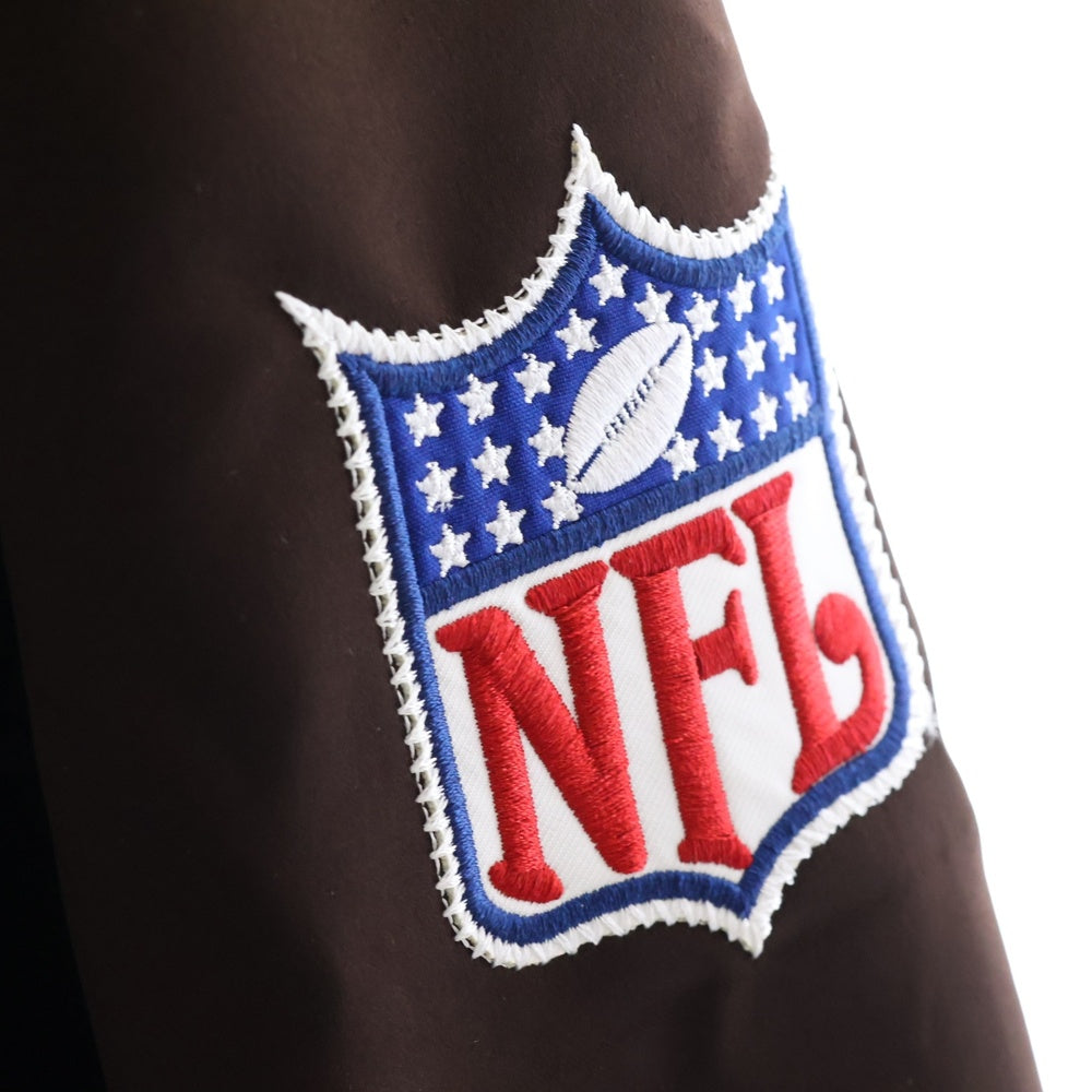 NFL(エヌエフエル) ×STARTER スターター バーシティサテンジャケット フロントスナップジャケット ブラウン