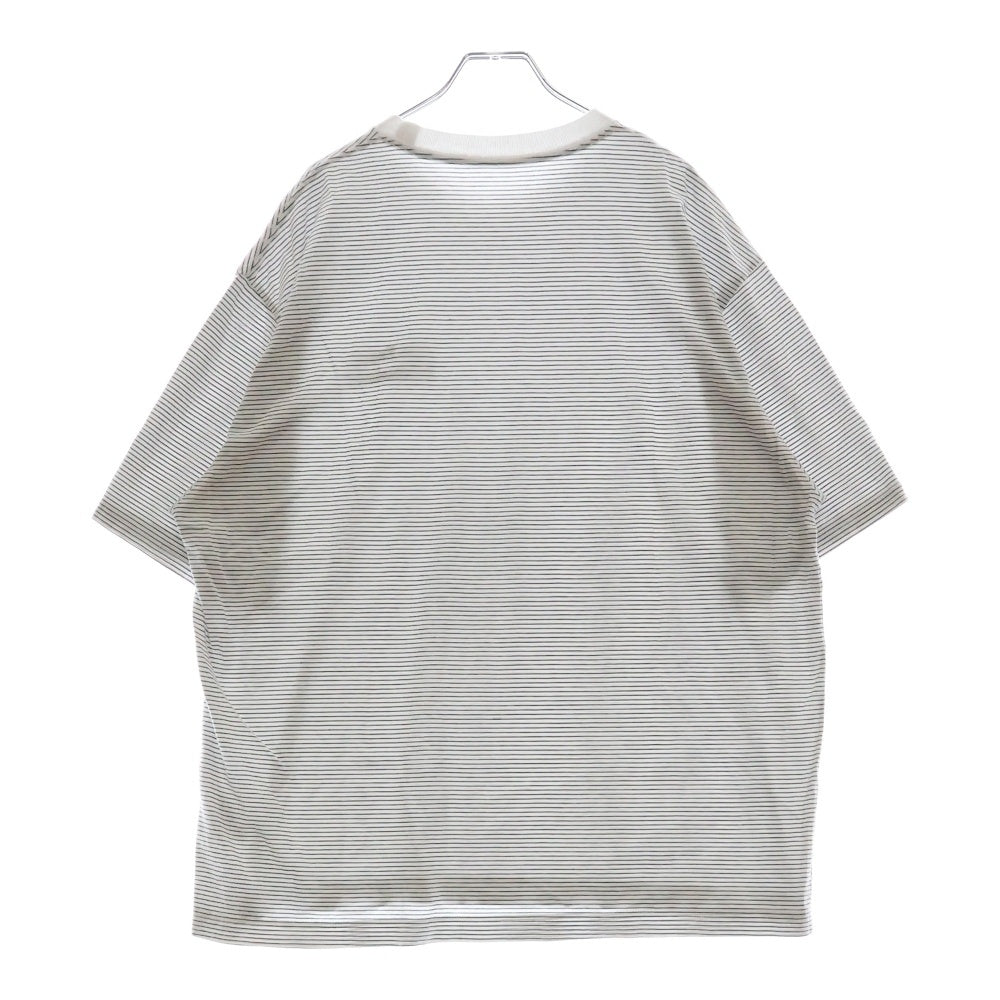 The Ennoy Professional(エンノイプロフェッショナル) 22SS Border Tee ショートスリーブボーダー半袖Tシャツ 半袖カットソー SS22BRENCT05AM ホワイト/ブラック