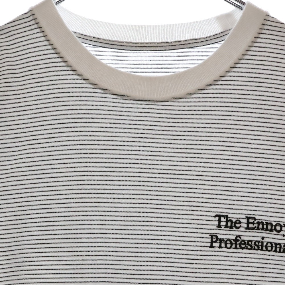 The Ennoy Professional(エンノイプロフェッショナル) 22SS Border Tee ショートスリーブボーダー半袖Tシャツ 半袖カットソー SS22BRENCT05AM ホワイト/ブラック