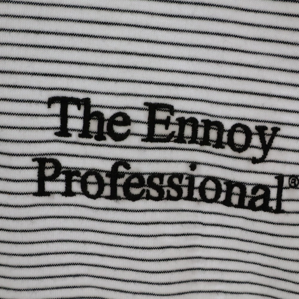 The Ennoy Professional(エンノイプロフェッショナル) 22SS Border Tee ショートスリーブボーダー半袖Tシャツ 半袖カットソー SS22BRENCT05AM ホワイト/ブラック