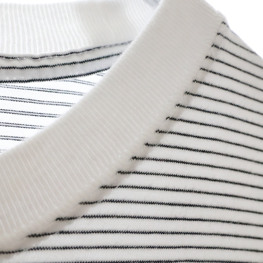 The Ennoy Professional(エンノイプロフェッショナル) 22SS Border Tee ショートスリーブボーダー半袖Tシャツ 半袖カットソー SS22BRENCT05AM ホワイト/ブラック