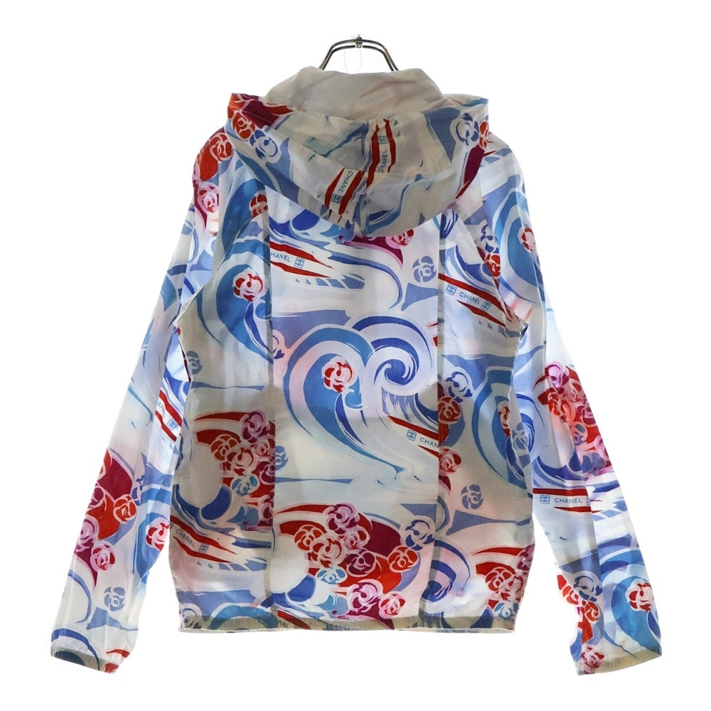CHANEL(シャネル) 06SS ココジップ 総柄 コットン ハーフジップ アノラックパーカー レディース ホワイト/マルチ P28362V18669
