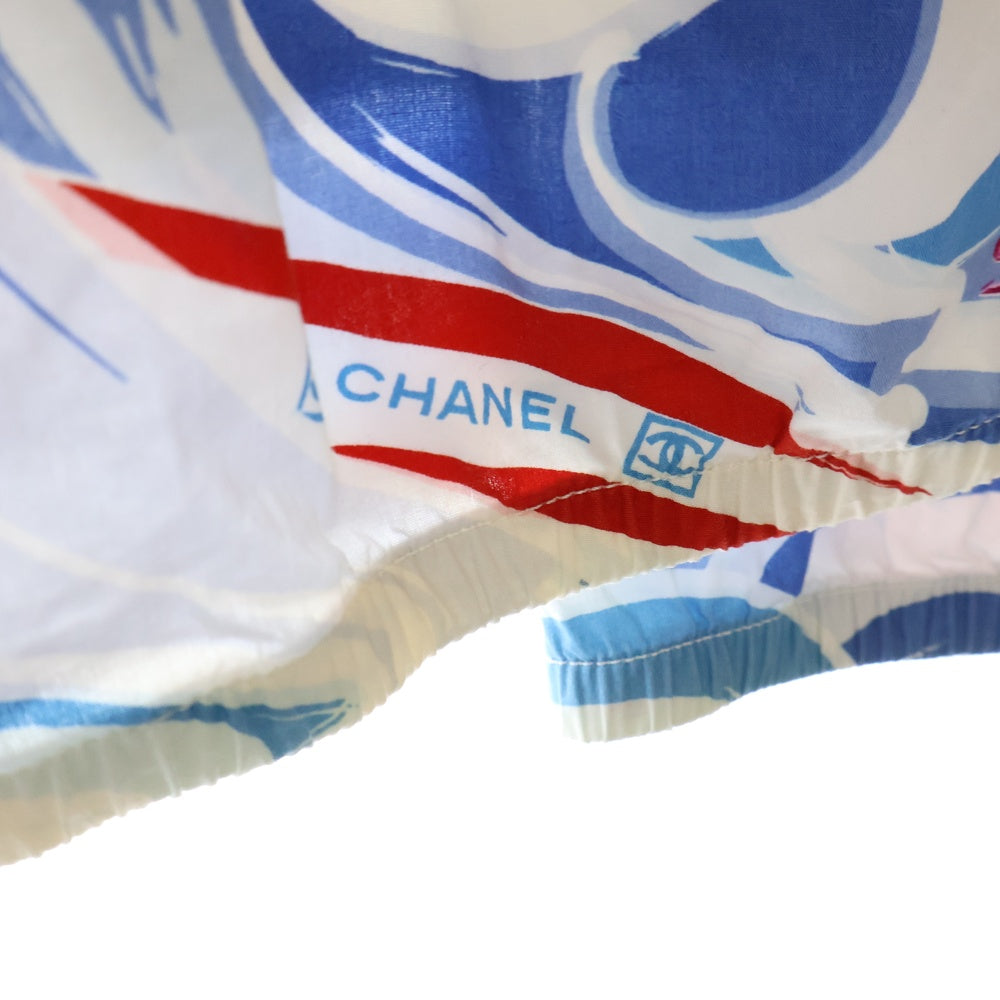 CHANEL(シャネル) 06SS ココジップ 総柄 コットン ハーフジップ アノラックパーカー レディース ホワイト/マルチ P28362V18669