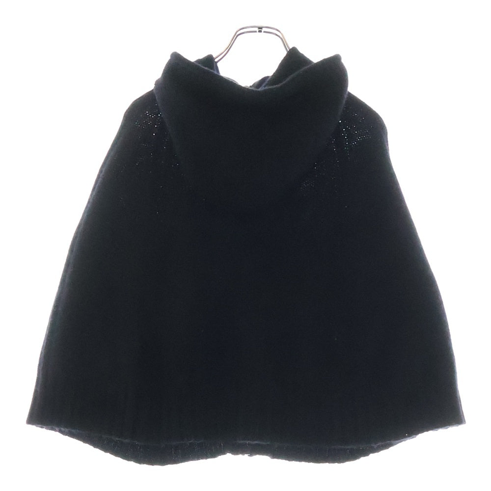 CHANEL(シャネル) 06AW ココジップ カシミヤ フード ジップアップポンチョ ジャケット ブラック レディース P29201K00196