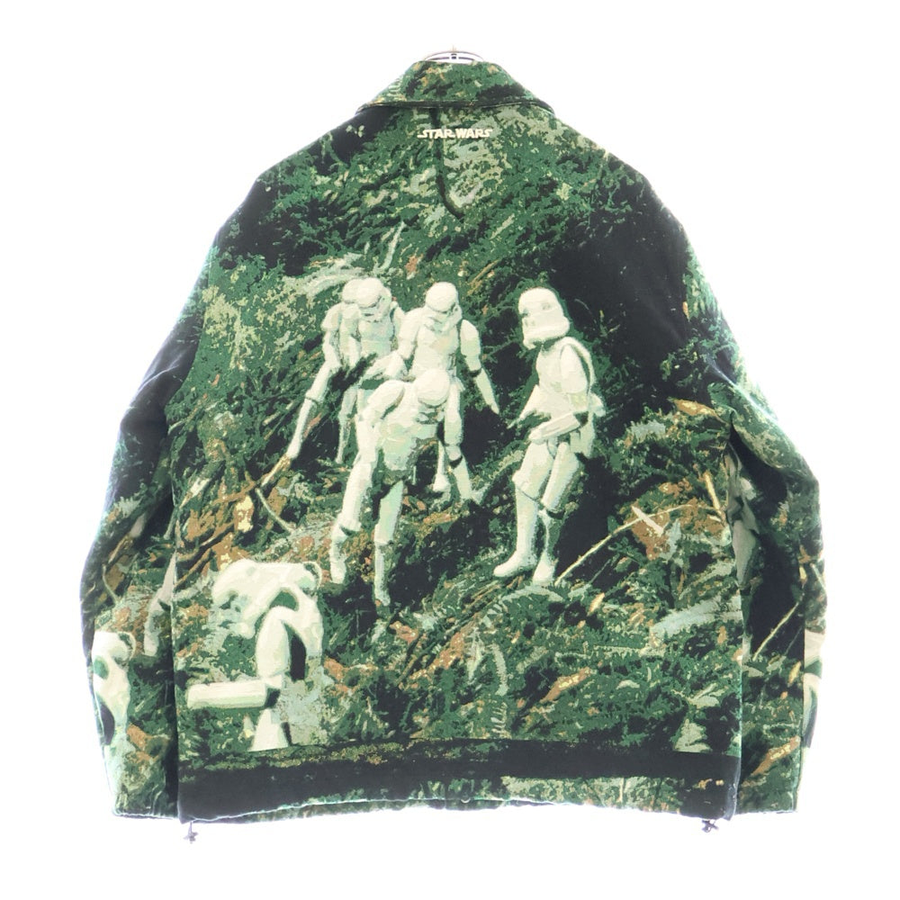 KITH(キス) ×Star Wars Endor Coaches Jacket スターウォーズ エンドアコーチジャケット フロントロゴ刺繍入りジャケット グリーン
