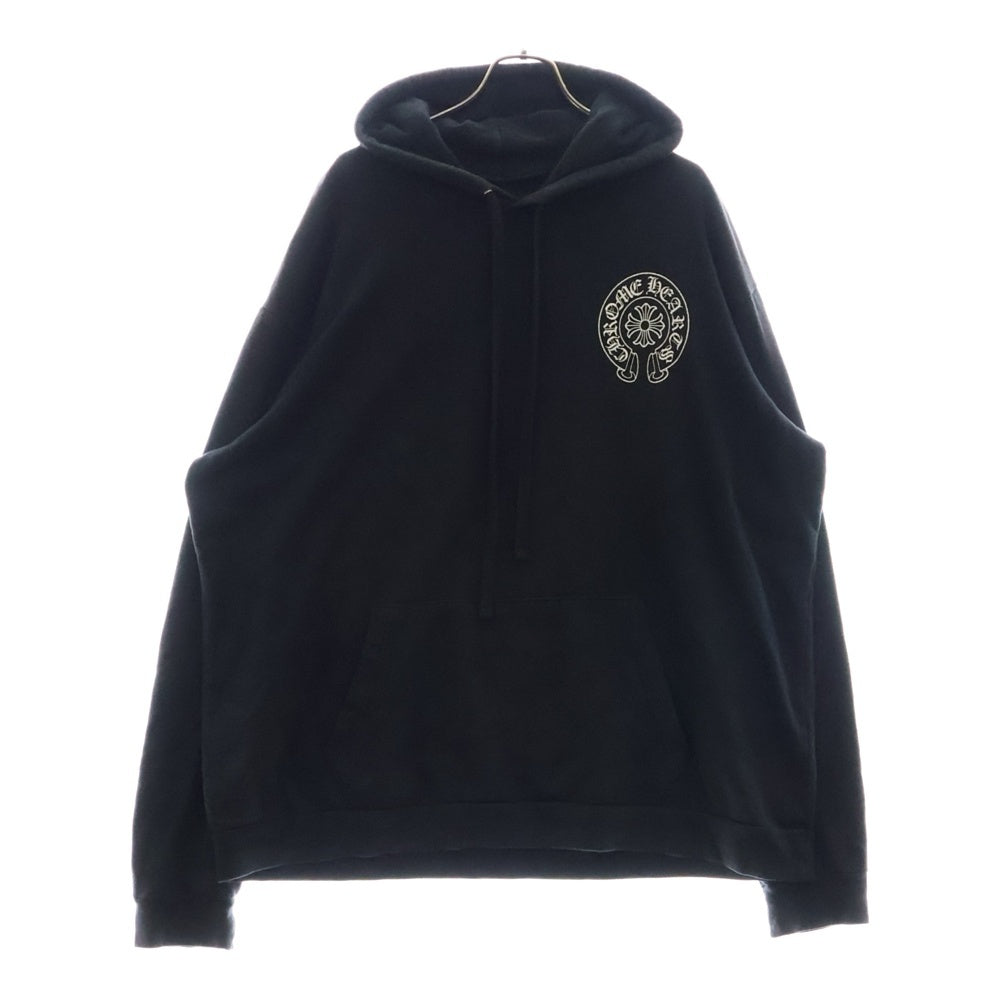 CHROME HEARTS(クロムハーツ) SWTSHRT PLVR 東京限定 ホースシュープリント プルオーバースウェットパーカー フーディ ブラック