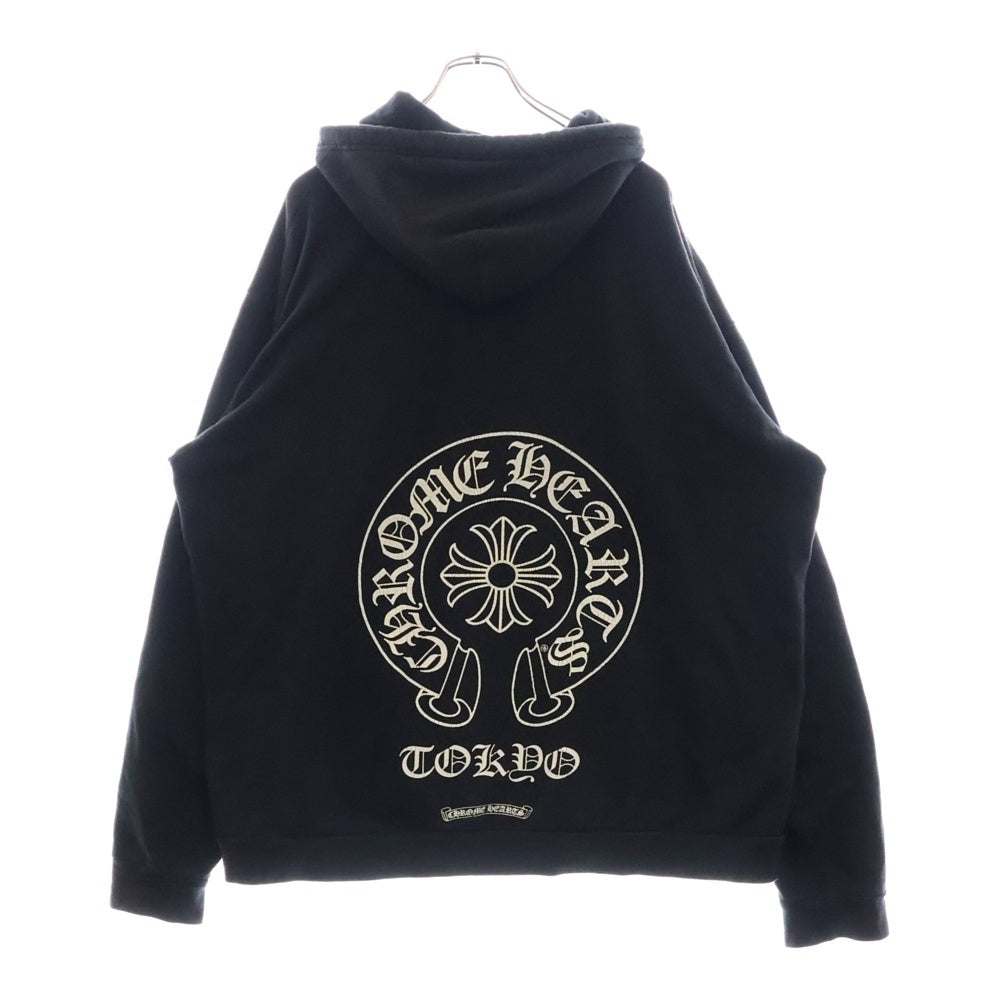 CHROME HEARTS(クロムハーツ) SWTSHRT PLVR 東京限定 ホースシュープリント プルオーバースウェットパーカー フーディ ブラック