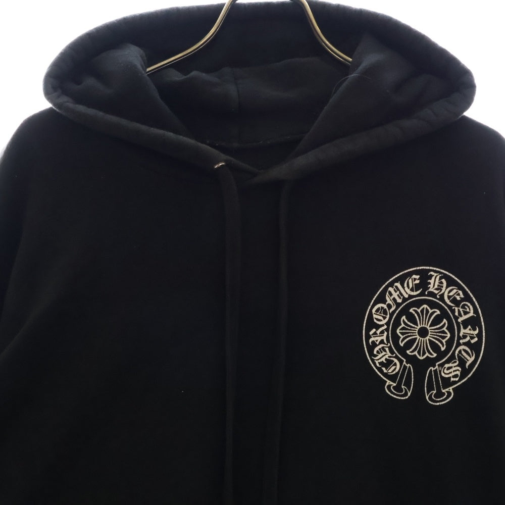 CHROME HEARTS(クロムハーツ) SWTSHRT PLVR 東京限定 ホースシュープリント プルオーバースウェットパーカー フーディ ブラック