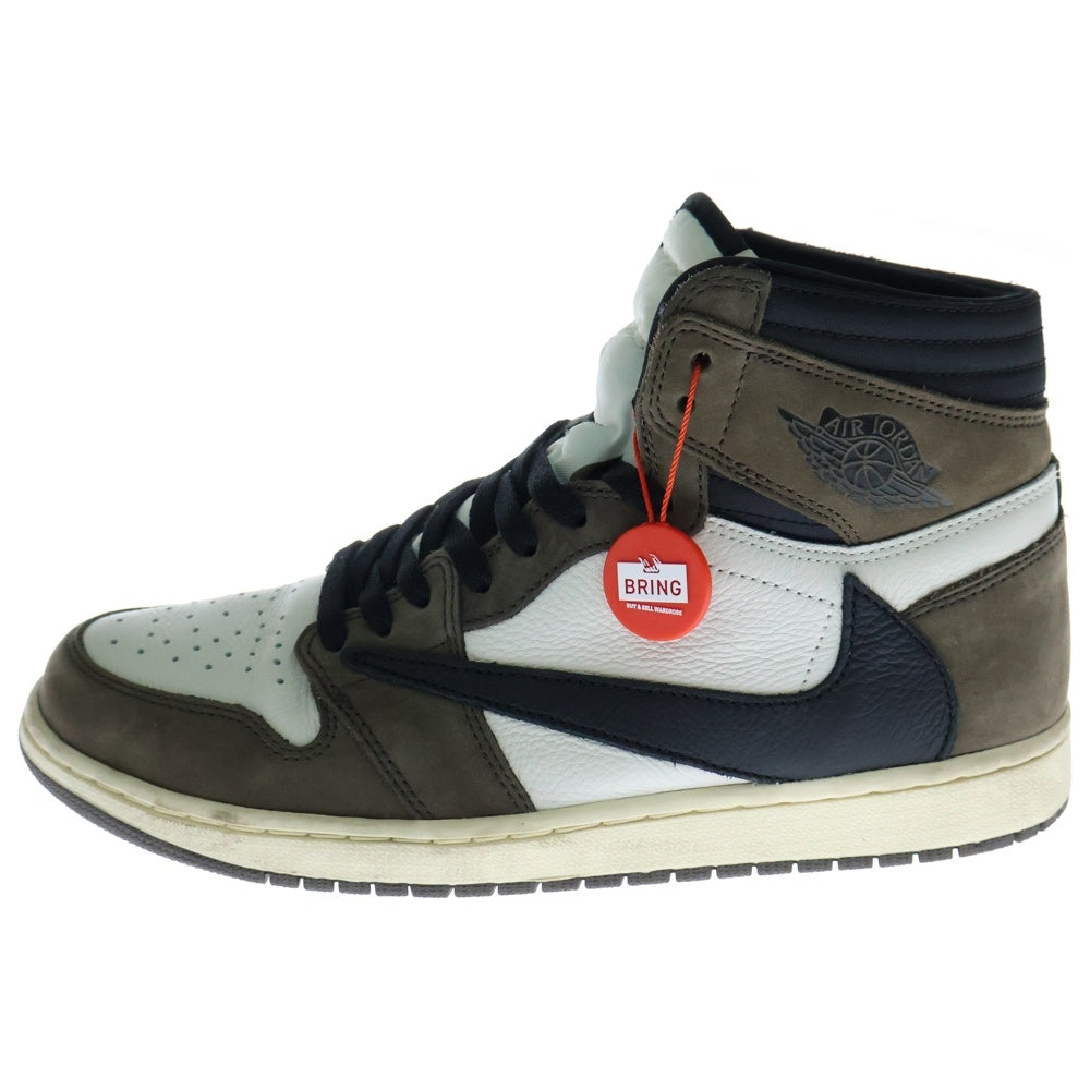 NIKE(ナイキ) ×TRAVIS SCOTT AIR JORDAN 1 RETRO HIGH OG TS SP CD4487-100 トラヴィススコット エアジョーダン1 ハイカットスニーカー ブラウン/ホワイト US10.5/28.5cm