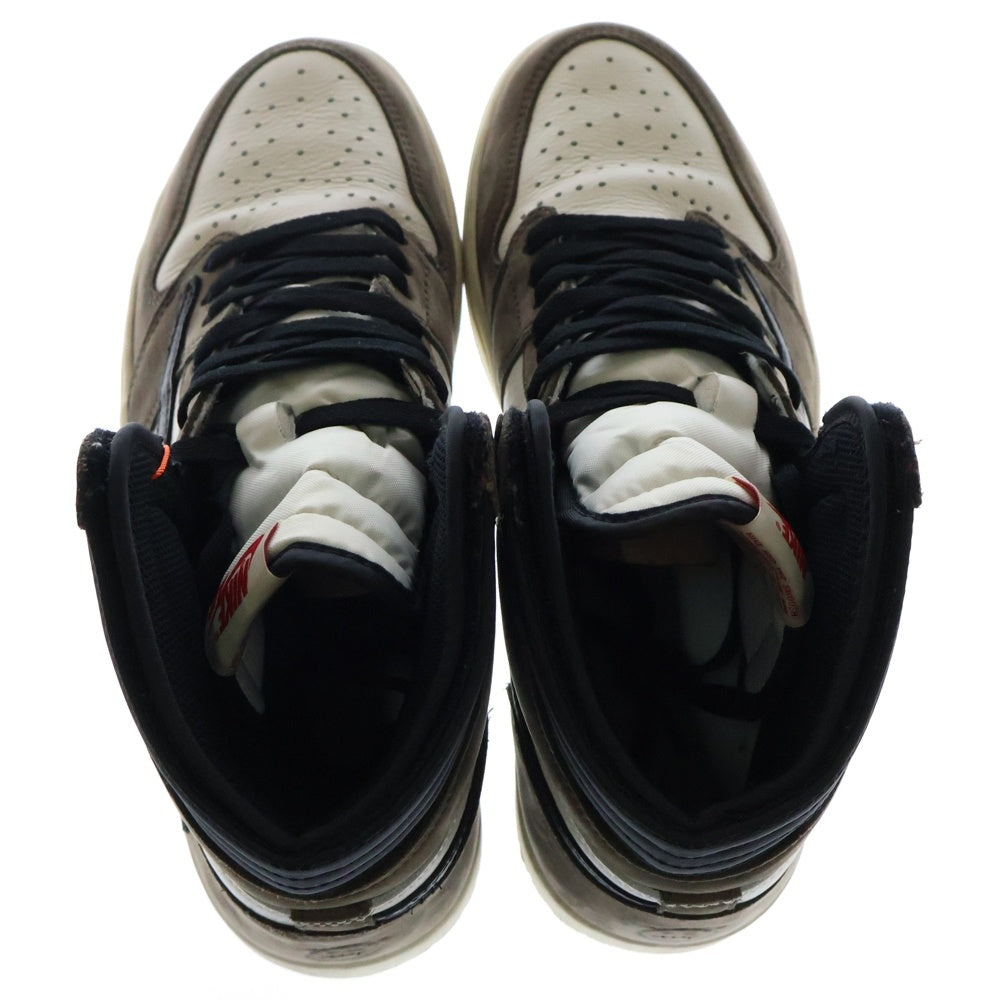 NIKE(ナイキ) ×TRAVIS SCOTT AIR JORDAN 1 RETRO HIGH OG TS SP CD4487-100 トラヴィススコット エアジョーダン1 ハイカットスニーカー ブラウン/ホワイト US10.5/28.5cm
