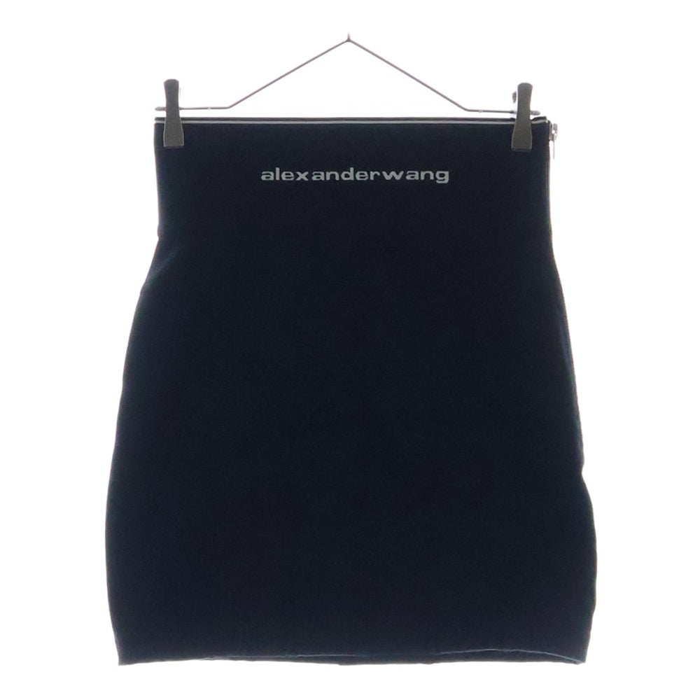 ALEXANDER WANG(アレキサンダーワン) ウエストロゴニットタイトスカート ショートスカート 1CC1225217 ブラック レディース