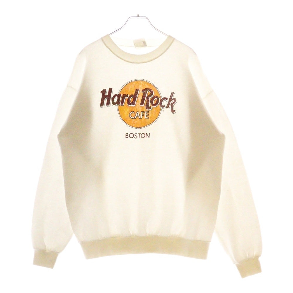 VINTAGE(ヴィンテージ) 90s Hard Rock Cafe ハードロックカフェ フロントプリントクルーネックスウェットトレーナー ホワイト
