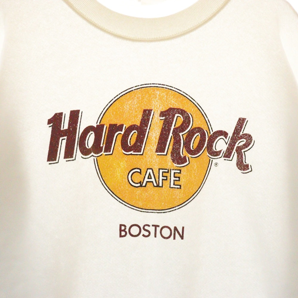 VINTAGE(ヴィンテージ) 90s Hard Rock Cafe ハードロックカフェ フロントプリントクルーネックスウェットトレーナー ホワイト