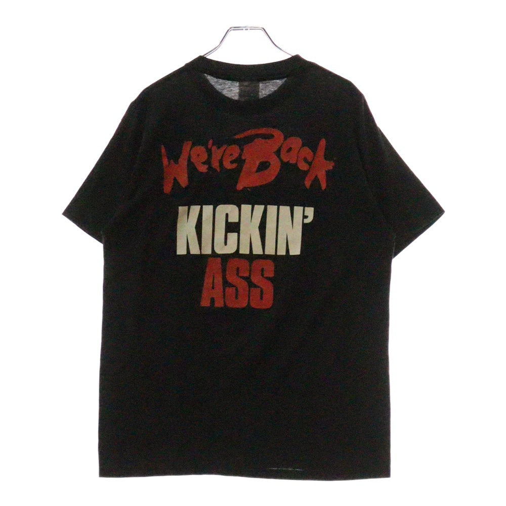 VINTAGE(ヴィンテージ) 80s BON JOVI Were Back Kickin Ass ボンジョビ バックプリント半袖Tシャツ 半袖カットソー ブラック