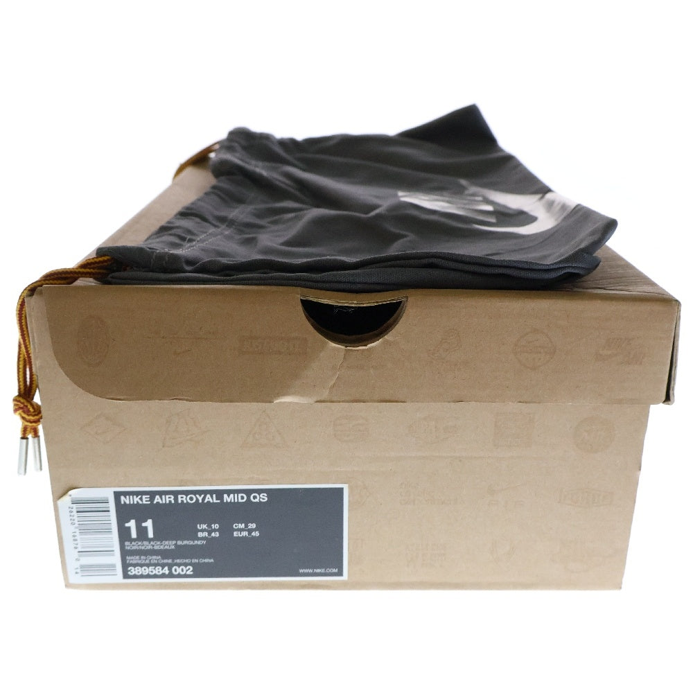 NIKE(ナイキ) 【観賞用2009年製】 AIR ROYAL MID QS エアロイヤルミッド ハイカットスニーカー 389584-002 US11/29cm ブラック