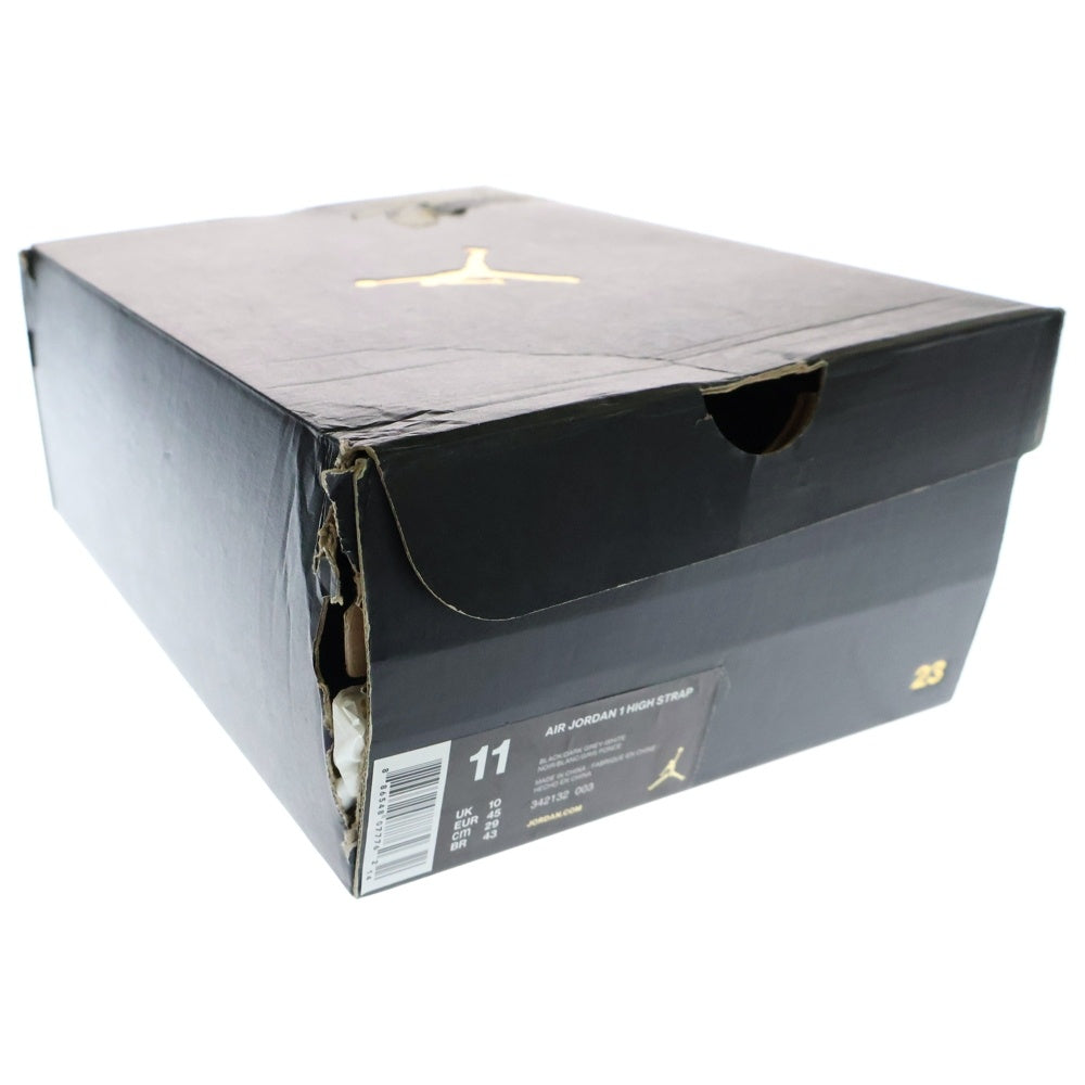 NIKE(ナイキ) 【観賞用2014年製】 AIR JORDAN 1 HIGH STRAP エアジョーダン1 ハイカットスニーカー ブラック US11/29.0cm