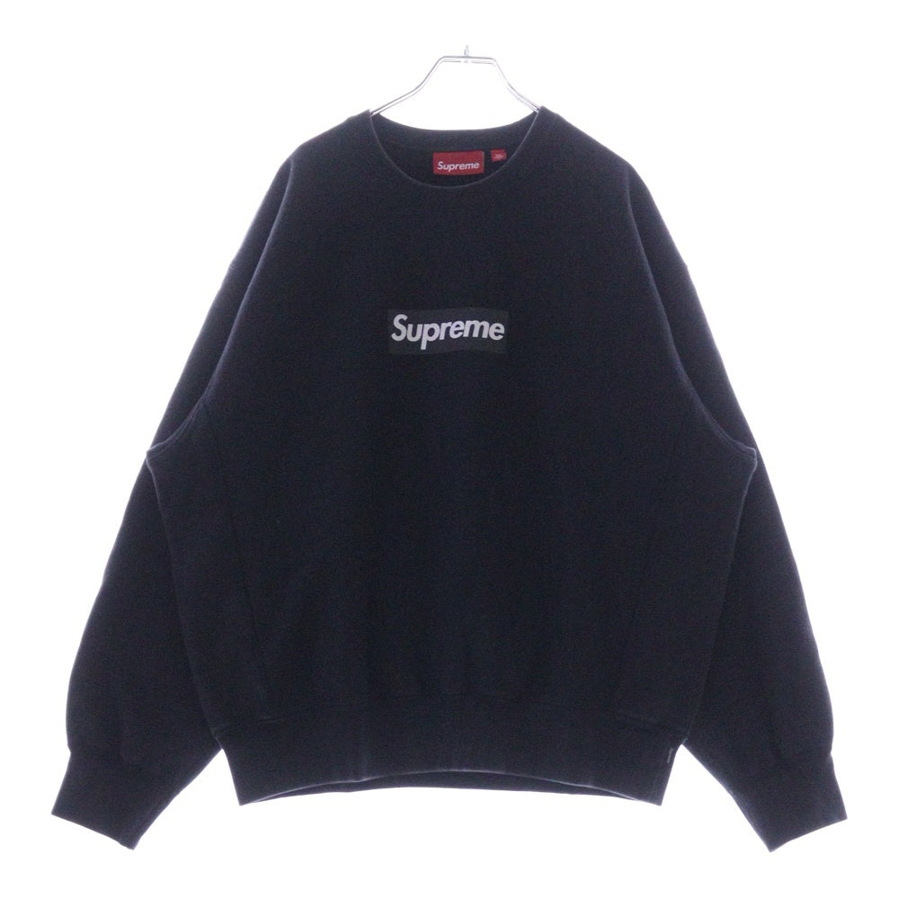 SUPREME(シュプリーム) 25SS Washed Box Logo Crewneck ウォッシュ加工 ボックスロゴ クルーネック トレーナー ブラック