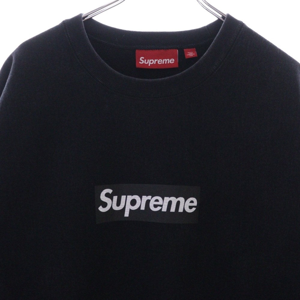 SUPREME(シュプリーム) 25SS Washed Box Logo Crewneck ウォッシュ加工 ボックスロゴ クルーネック トレーナー ブラック