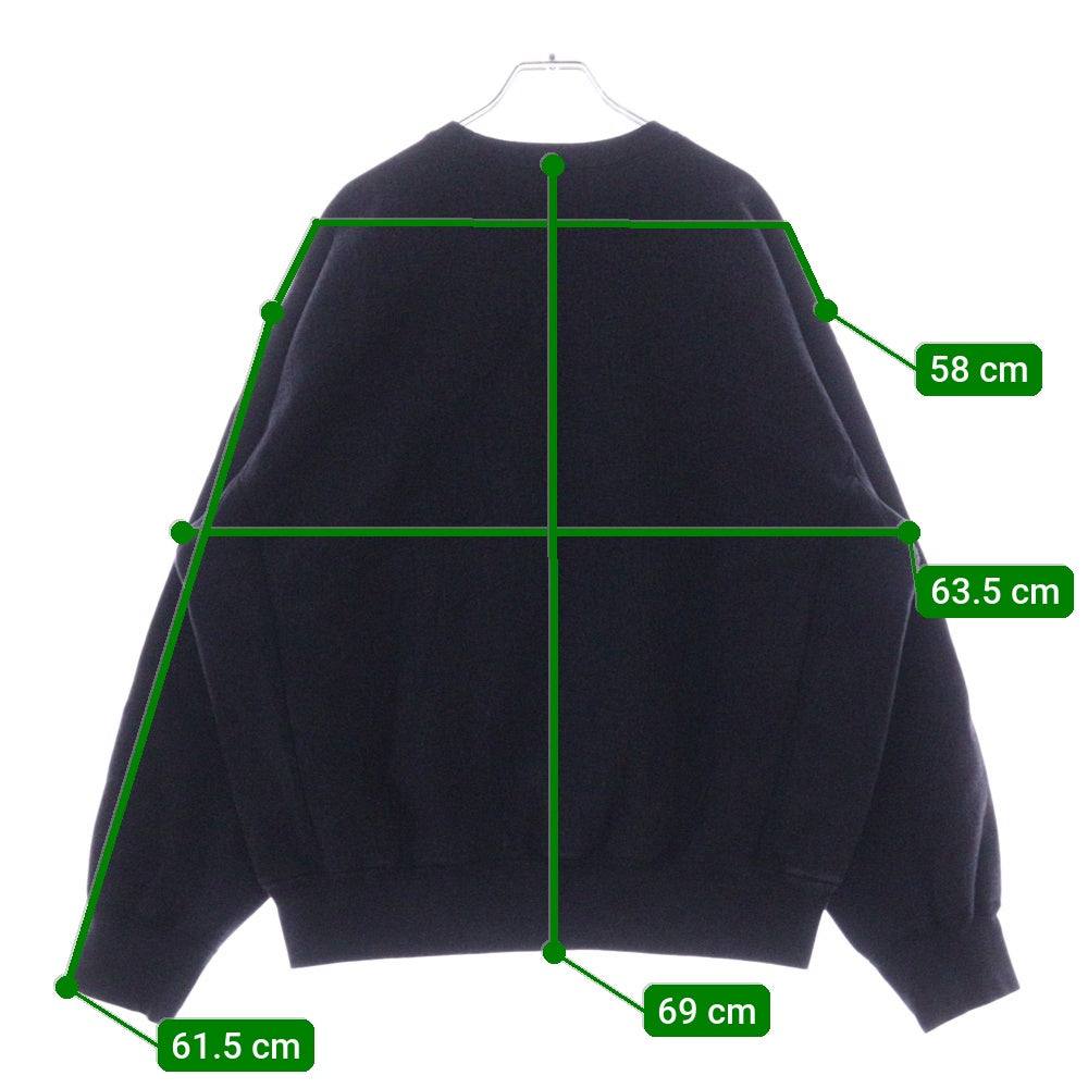 SUPREME(シュプリーム) 25SS Washed Box Logo Crewneck ウォッシュ加工 ボックスロゴ クルーネック トレーナー ブラック