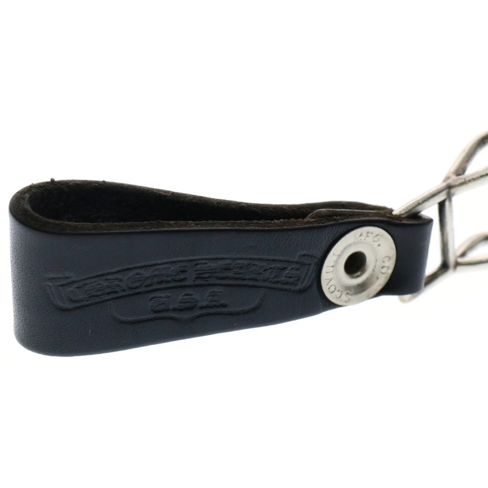CHROME HEARTS(クロムハーツ) BELT LOOP フレアボールボタンレザーベルトループ シルバー/ブラック