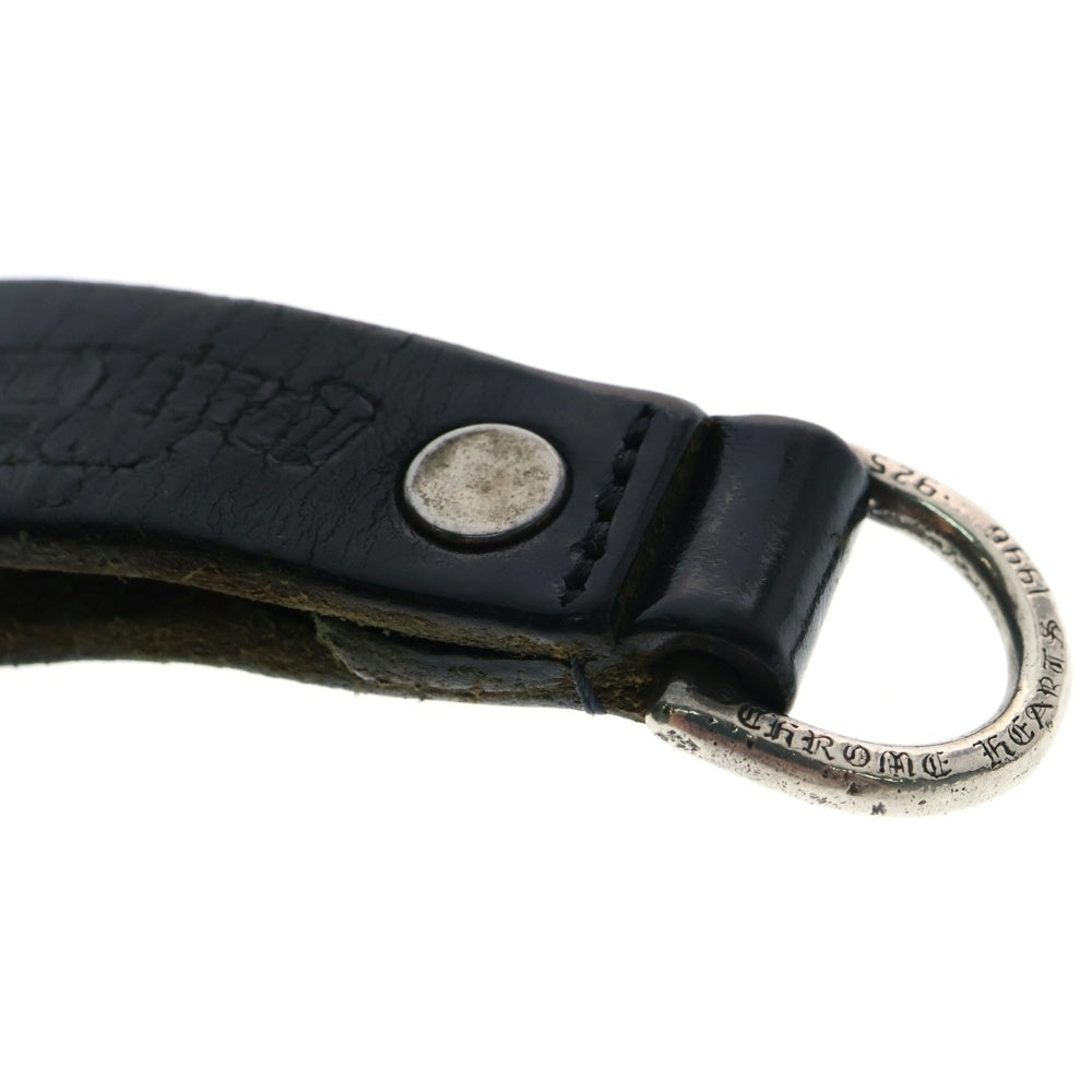 CHROME HEARTS(クロムハーツ) BELT LOOP D RING Dリング クロスボールベルトループ ブラック/シルバー BCA415